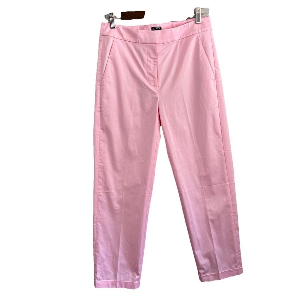 J Crew Kate Straight Leg Pants In Pink Light Weight Chino Women 4P